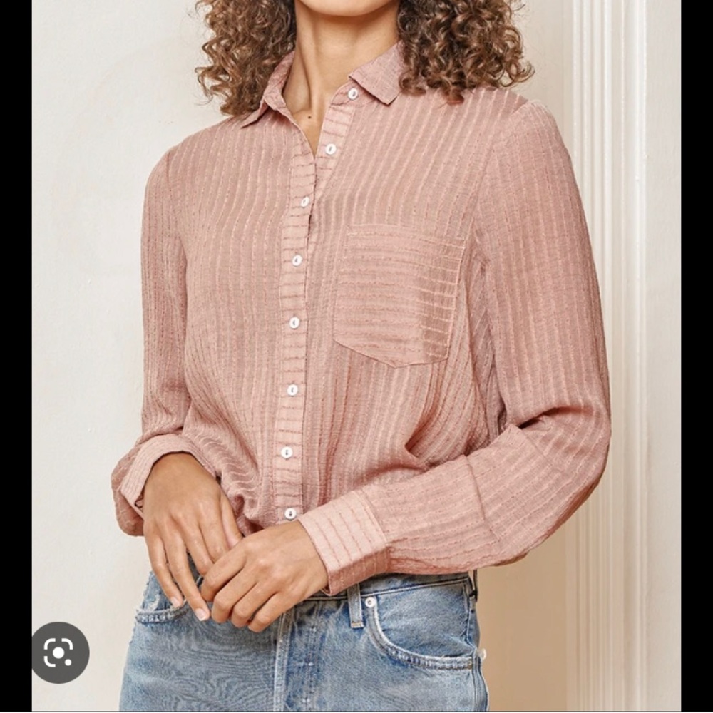 Pale pink with stripe texture worn once